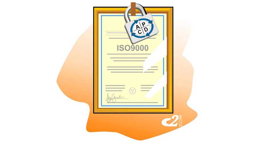 Illustrerat cetifikat från iso
