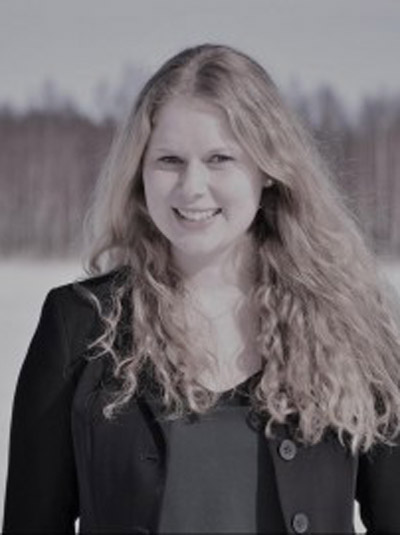 Svartvit bild på Julia