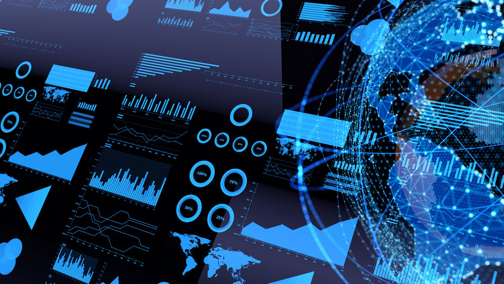 Digital statistik på en skärm
